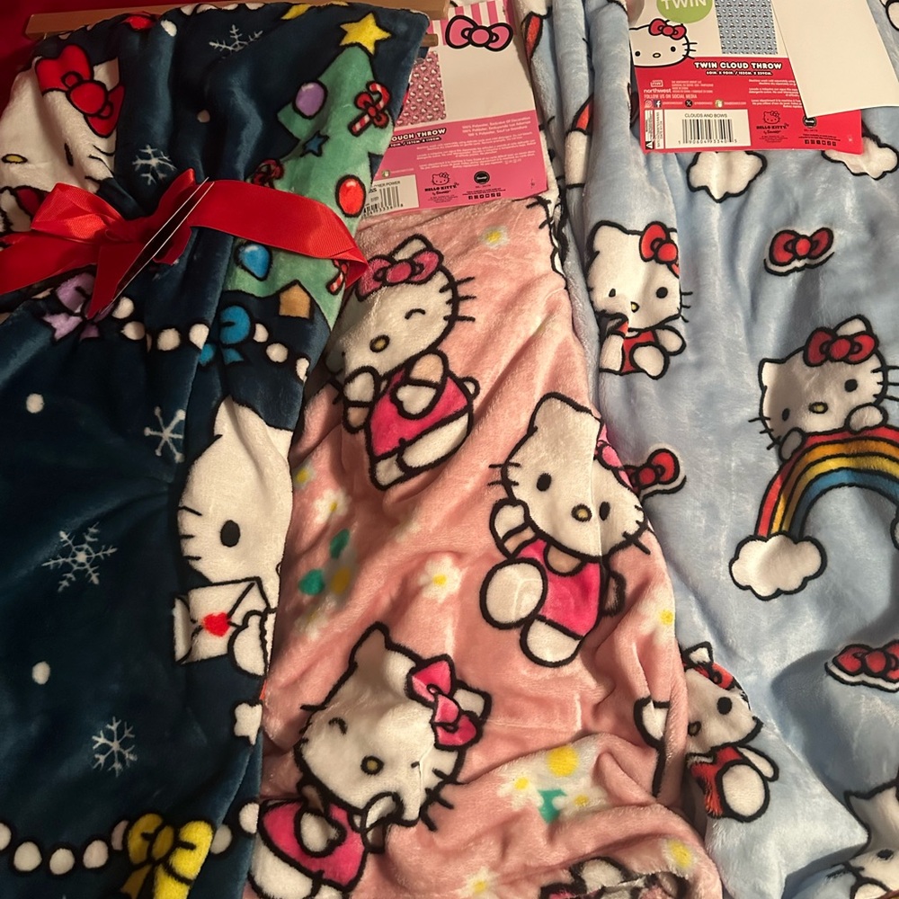 Hello Kitty throws/blankets MAKE AN OFFER